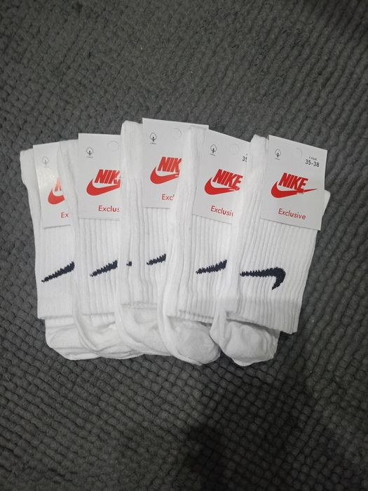Skarpetki Nike 5 par białe rozmiar 35-38