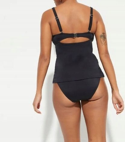 B.P.C klasyczne czarne tankini top + figi r.46
