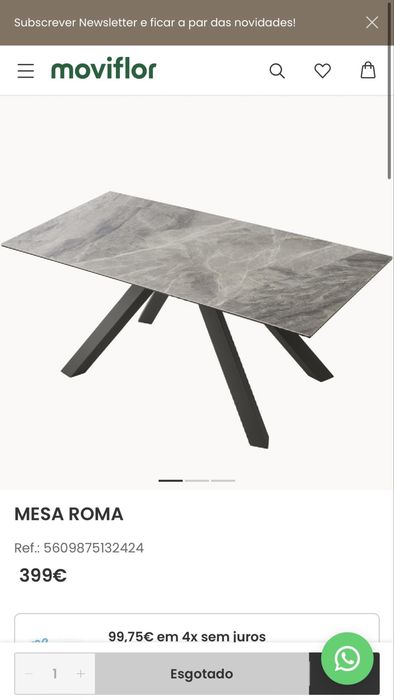 Mesa ceramica Moviflor 180x90