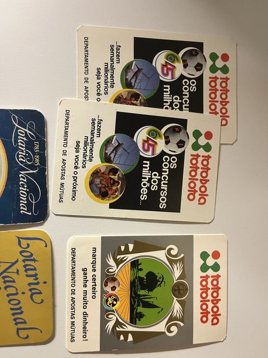 20 Calendários da Lotaria e totobola década 80