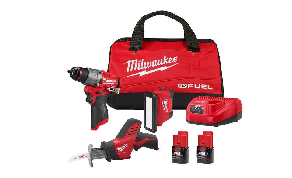 Zestaw 3 narzędzi akumulatorowych Milwaukee M12 (3495-23)