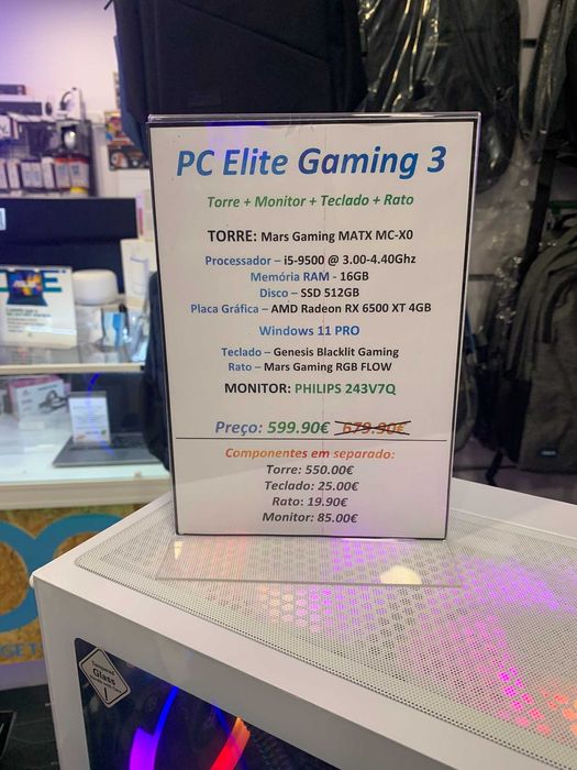 PC Gaming + Periféricos + Monitor + Garantia - Promoção - Loja física