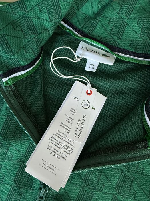 Зелена зіпка Lacoste Monogram та блискавкою