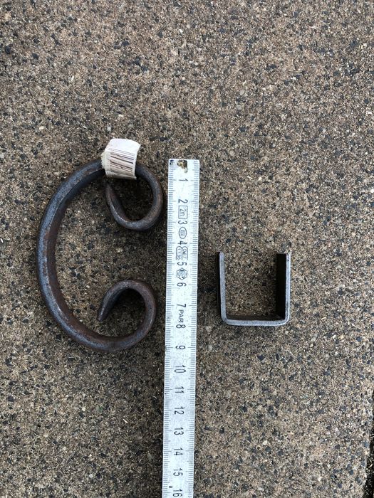 Element do ogrodzenia kutego, motyw C, skuwka, tralka