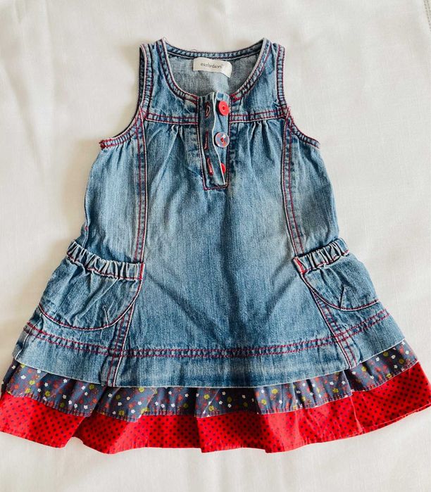 dziecięca sukienka jeansowa rozmiar 80