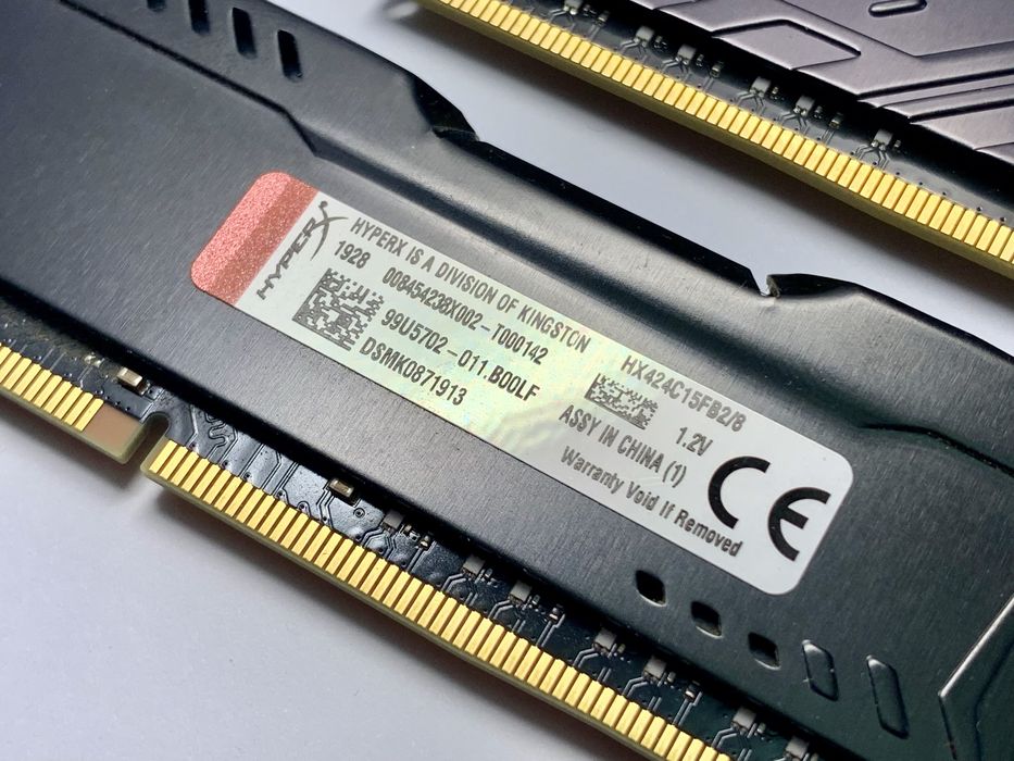 Оперативна памʼять Fury HyperX 16 GB (2x8) DDR4 2400 MHz