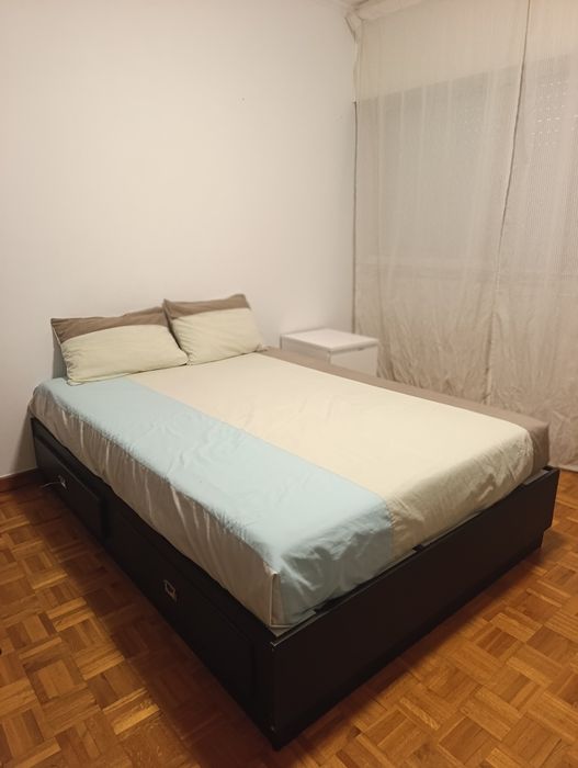 Cama Casal c/ 4 Gavetas + Colchão Colunex