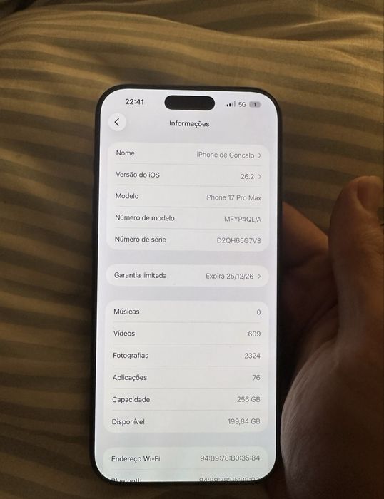 Iphone 17 pro max azul
