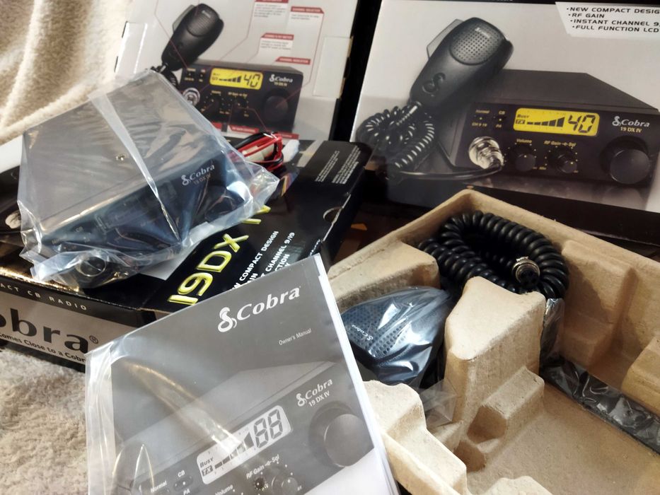 Zestaw CB radio Cobra Antena Hustler Nowe, Gwarancja!