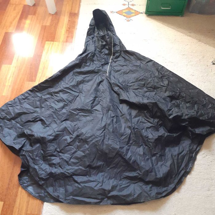 Poncho de bicicleta de cidade ELOPS 100 PRETO M/L