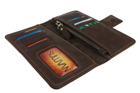 Гаманець шкіряний великий SULLIVAN gv5-2(9) коричневий