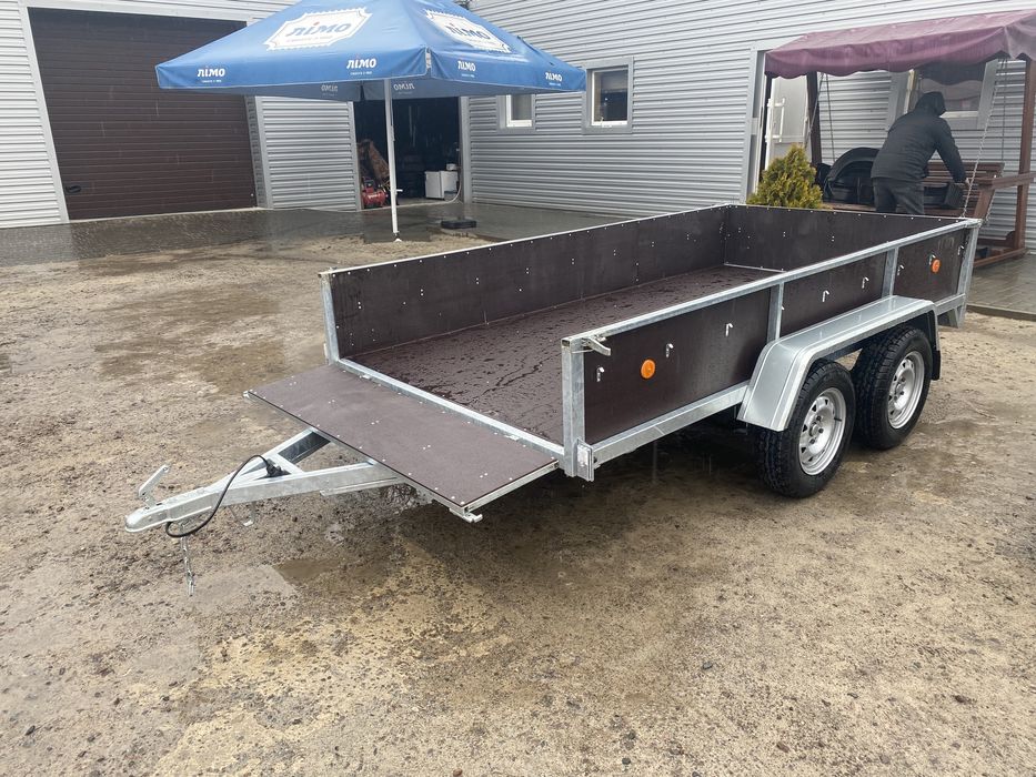 Новий Фанерний Оцинкований Двухвісний Причіп в наявності!