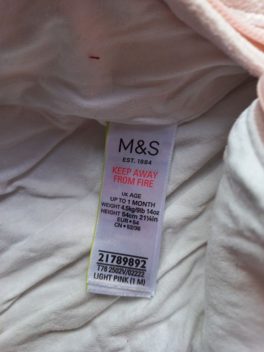 Дитячий демисезонний флісовий комбінезон M&S(new born baby)