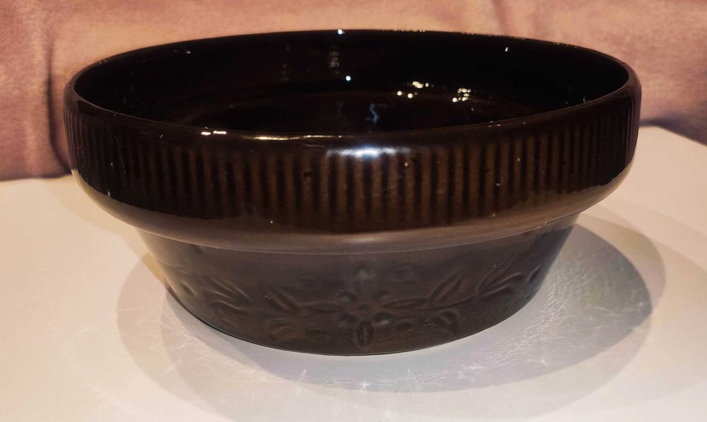 Zestaw 6 glinianych naczyń PRL