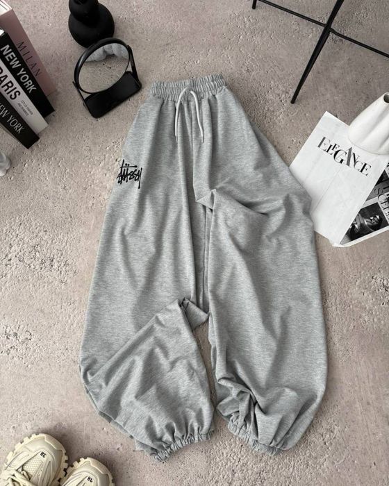 Чоловічі—Жіночі штани Stussy /Стасси /Стуси Oversize з вишитим лого