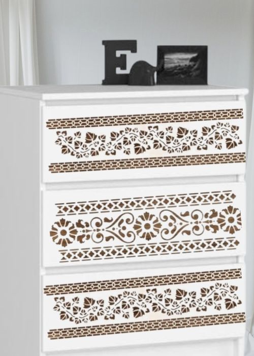 Zestaw 5szt szablonów malarskich, DIY, scrapbookingu, Nr. E 1
