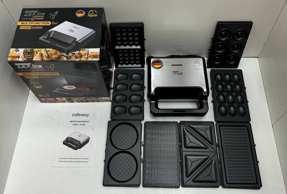 Вафельница 8в1 2200 Вт Zepline ZP-808 Мультимейкер