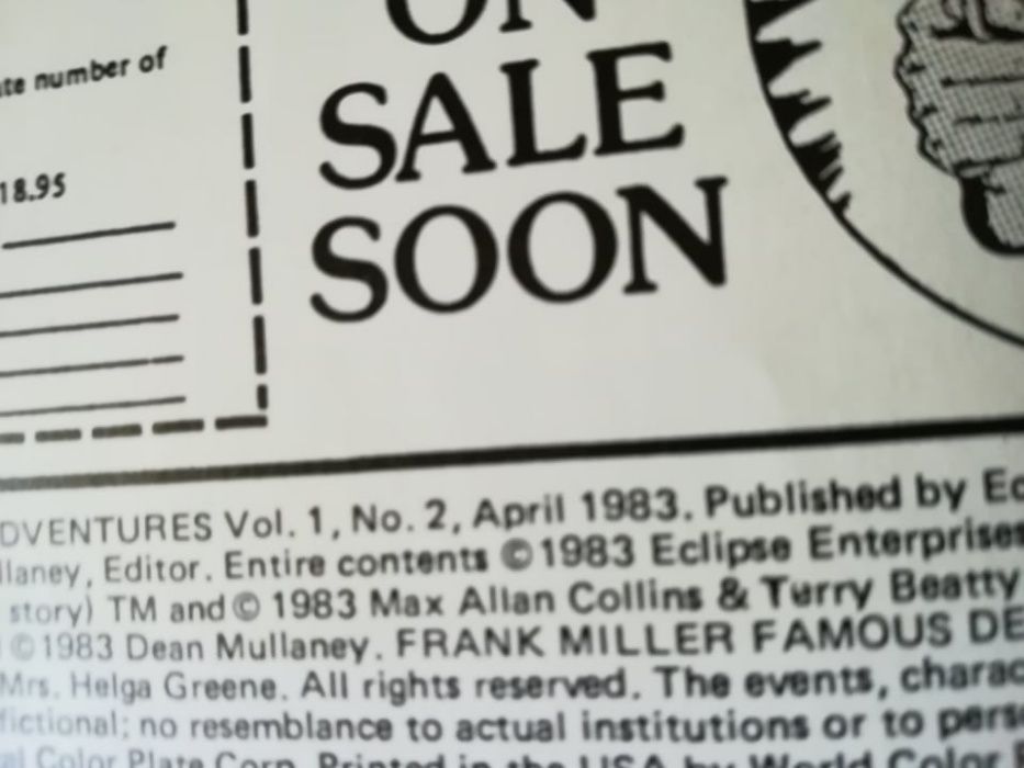 Ms. Tree Thrilling Detective Adventures #2 - Banda Desenhada 1983