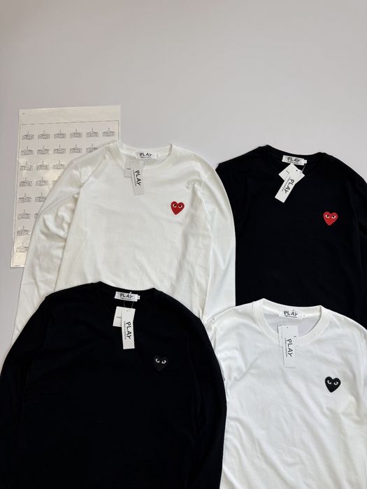 CDG Play Longsleeve / comme des garcons / лонгслів кофта кдг плей / ком де гарсон кофта лонгслив лонг футболка з довгим рукавом