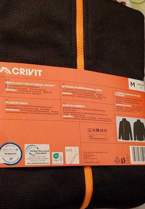 Crivit bluza polarowa męska rozmiar m48/50