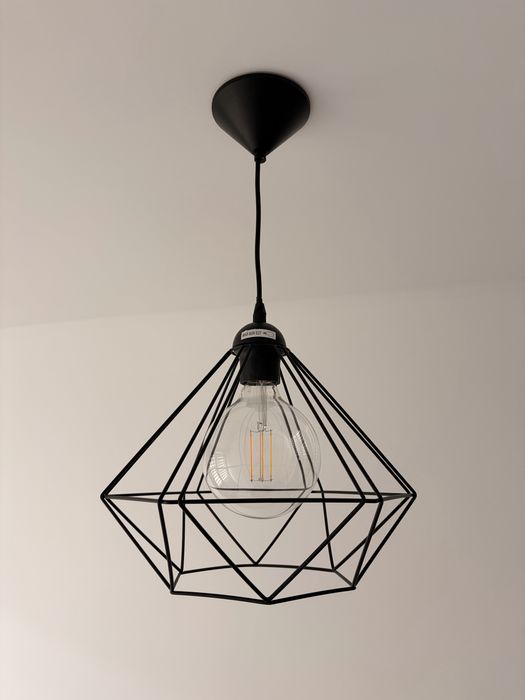 Lampa wisząca czarna druciak loft GoodHome Smertrio E27