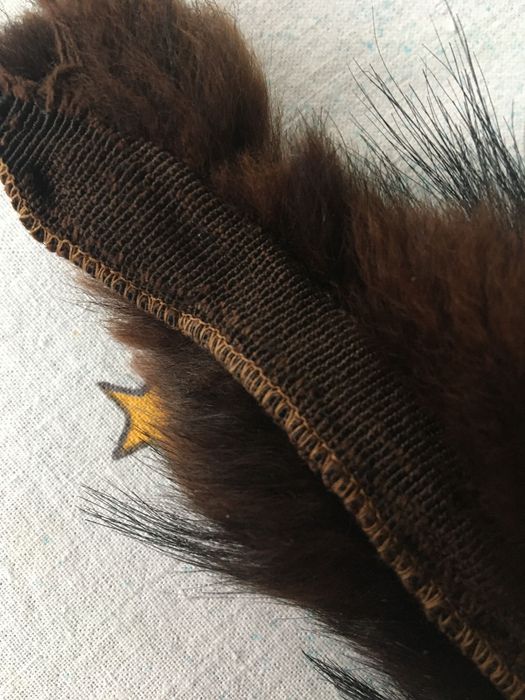 Dopinka do kaptura kołnierza Futerko naturalne obszywka