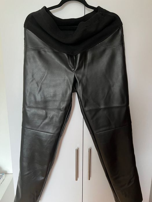Брюки для вагітних з еко кожі