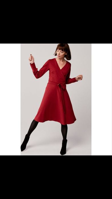 Sukienka Marie Zelie Caranthir burgundowa