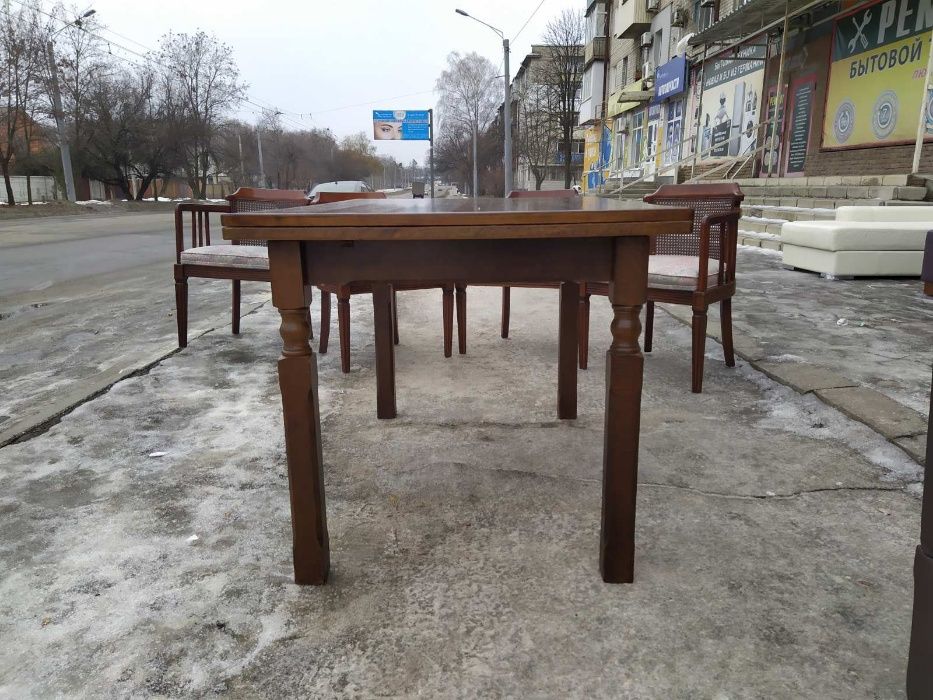 Стол обеденный раскладной деревянный прямоугольный (050107) Германии