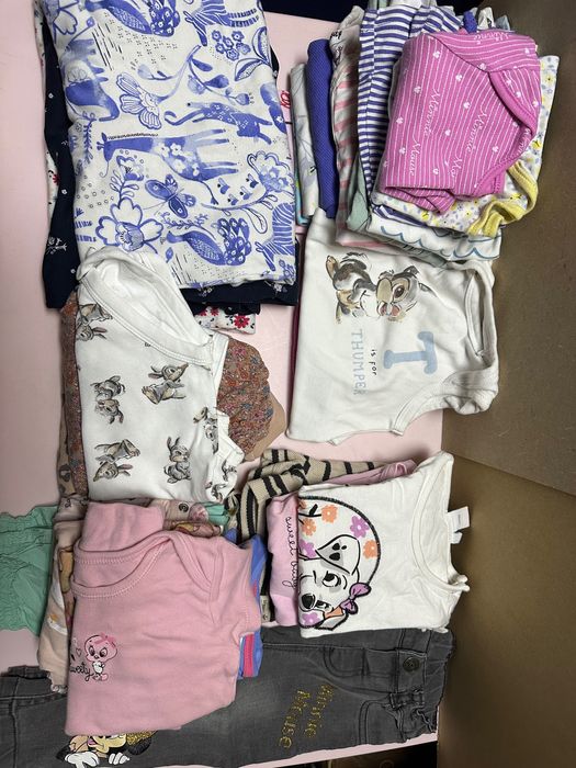 Mega paka ubrań dla dziewczynki lato 80 1T