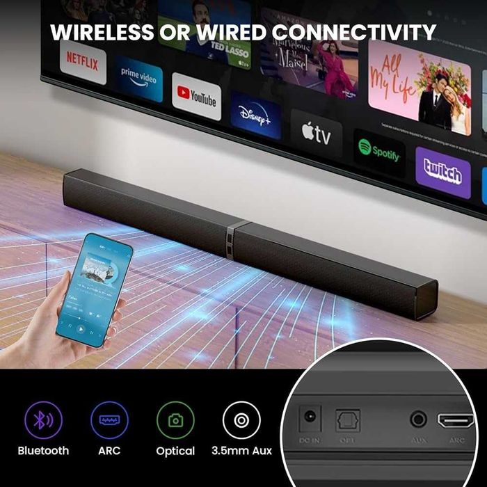 Soundbar 2w1 MZEIBO KY-2020D | Bluetooth | HDMI ARC | System 2.0