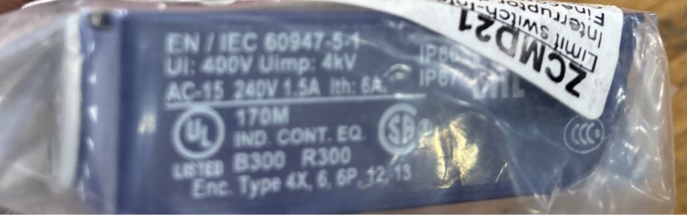 10 x Interruptor de limite Limit Switch 240VAC 5A ZCMD21 Telemecanique64564387757185123