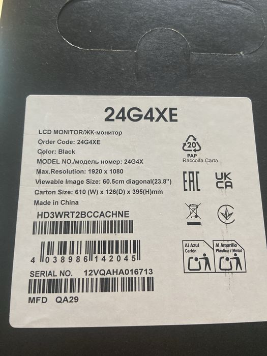 Monitor gaming 24” polegadas