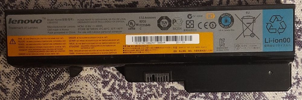 АКБ ноутбука Lenovo L09L6Y02