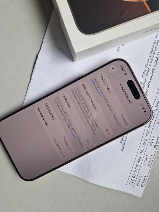 Iphone 16 pro 128gb faktura pudelko