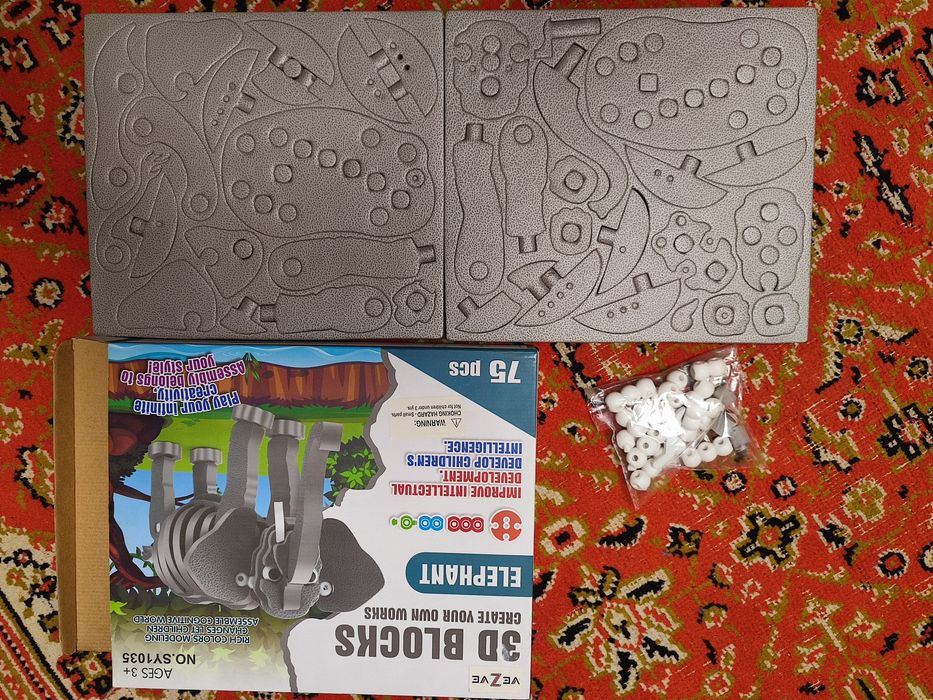 3 D блоки пазл Слон