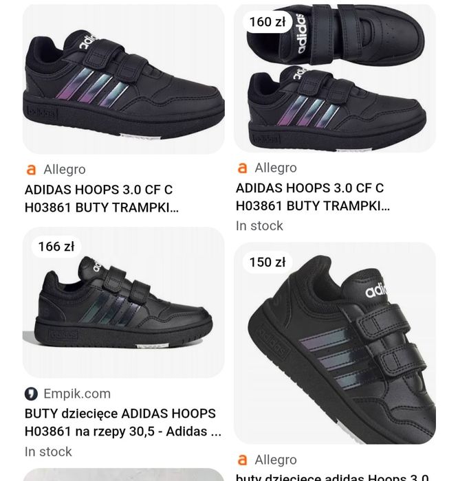 Adidas Hoops dziewczynka chłopiec unisex rozm  32 holo