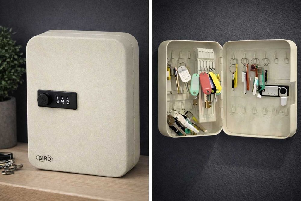 Sejf na klucze skrzynka szafka kasetka MOCNA z szyfrem