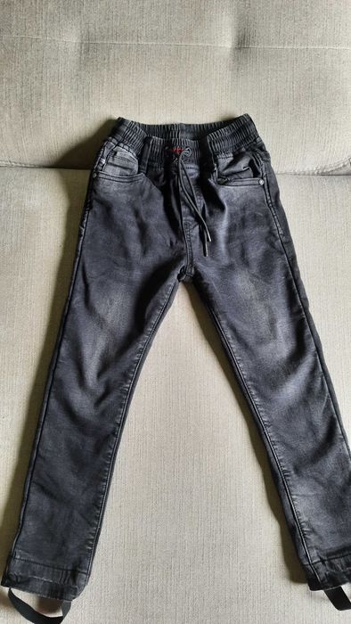 Модные Штаны джинсы  на флисе зимние брюки + демисезонные 6 7 л.  цена