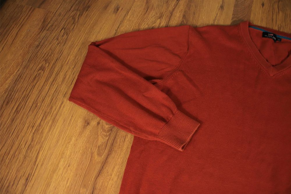 Sweter US Polo Assn r. L dekolt V bawełniane męski