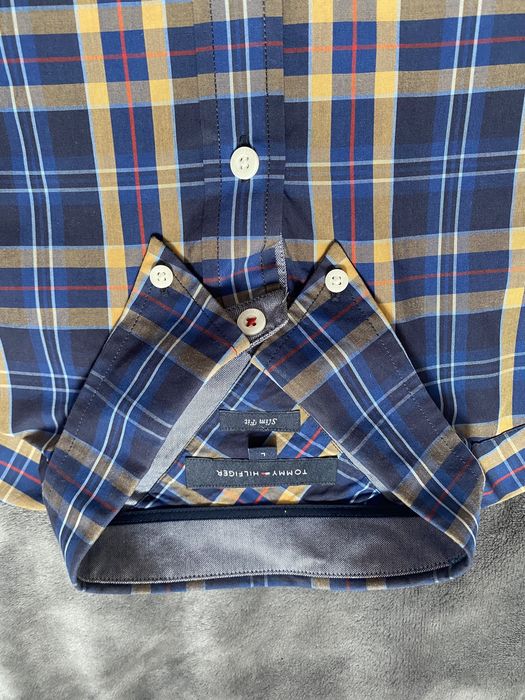 Koszula Męska w Kratę - Tommy Hilfiger - Slim Fit - L