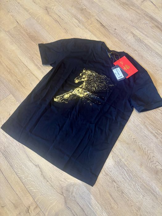 Nowa czarna koszulka Armani Exchange Unisex S