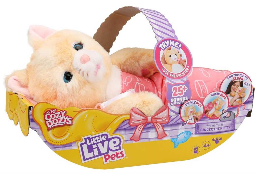 Інтерактивна іграшка Little Live Pets Кошеня-обіймашка Джінджер