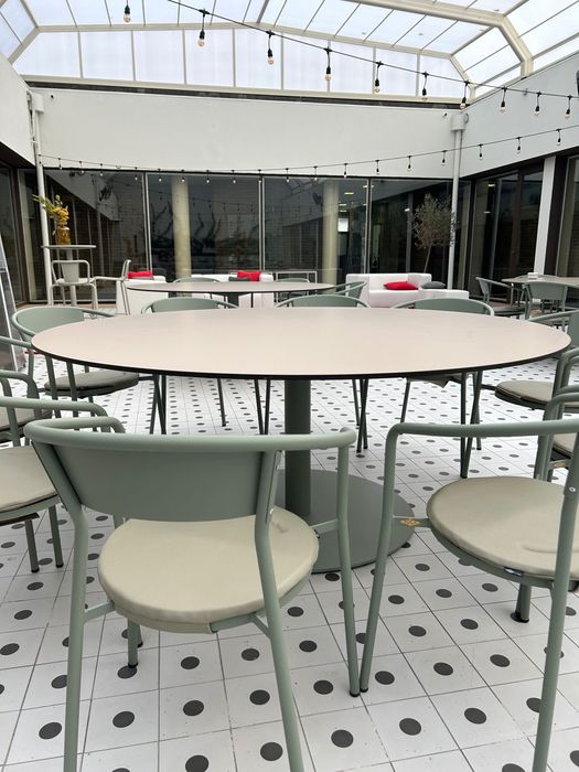 Conjunto de mesas e cadeiras verde - Adico