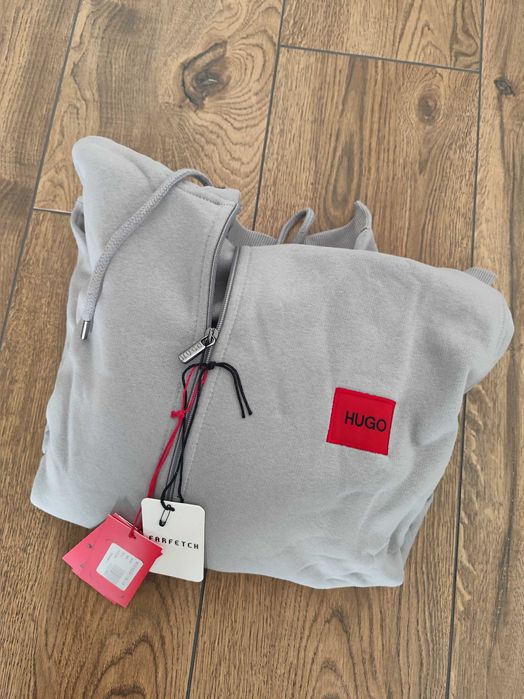 Nowa Bluza męska Hugo Boss L/xl szara zamek kaptur