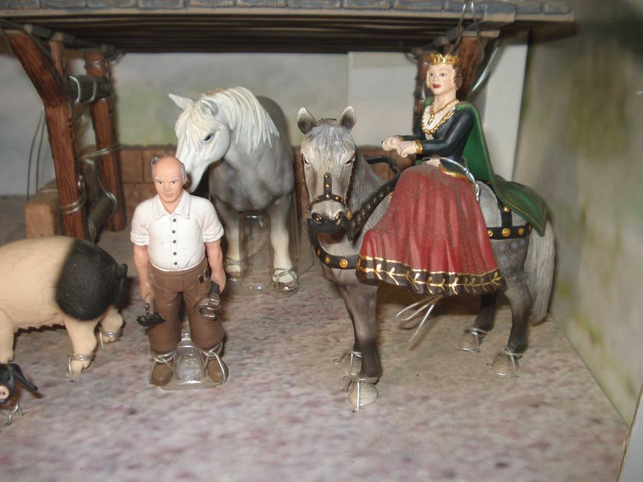 Antigo caixa Schleich animais da quinta