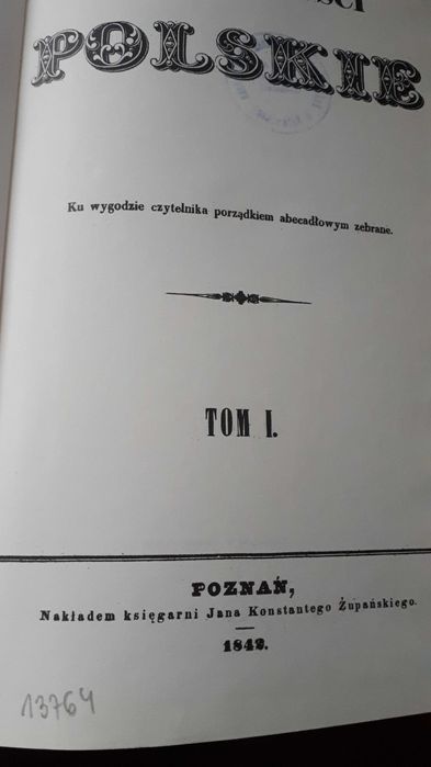 reprint  starożytności polskie t  I/II   rarytas