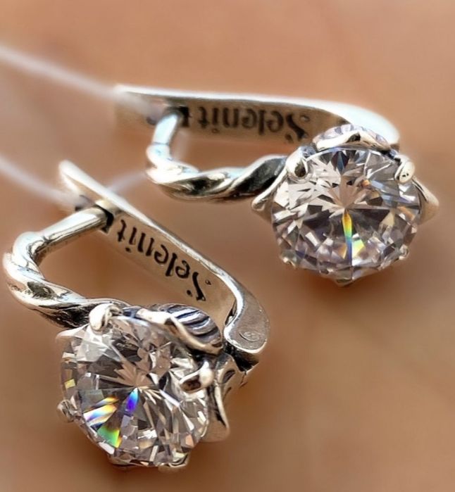 Срібний набір (сережки, каблучка)