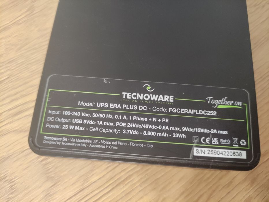 ДБЖ для роутера  TECNOWARE Era Plus DC (FGCERAPLDC252)