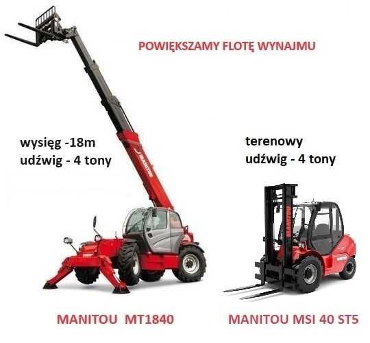 WYNAJEM Wózki Widłowe do 15Ton małe średnie duże spalinowe elektryczne